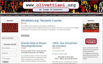 Amapola riprogetta il sito della comunità “olivettiani”