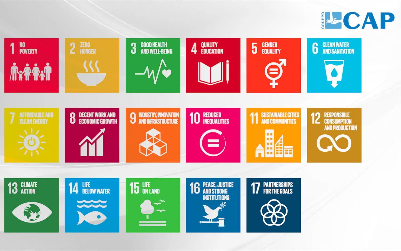 17 SDGs, schermata delle video-pillole ESG di formazione per Gruppo CAP